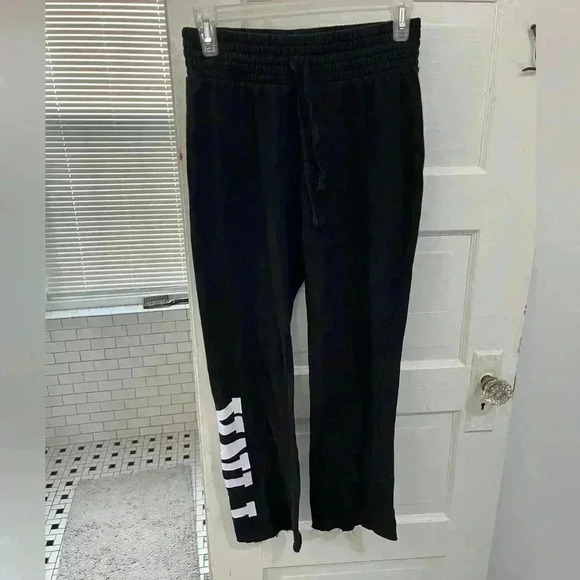 PINK Victoria's Secret Pants - Victoria Secret PINK black straightleg sweatpants size xs